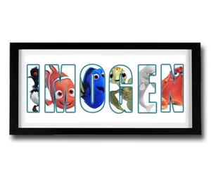 DISNEY FINDING DORY Personalised Framed Name Print - Finding Nemo Framed Prints - Picture 1 of 1