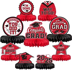 9PCS Graduation Party Decorations Class of 2025 Congrats Grad Table Centerpiece - Picture 1 of 7
