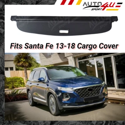 Cubierta de carga retráctil para maletero trasero protector de sombra para Hyundai Santa Fe/XL 2013-18 Foto 1 de 4