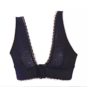 Flat-chested Women Bras Front Hooks Bras Lace Unpadded Sexy Lingerie Brassiere - Picture 1 of 12