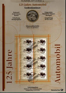 NUMISBLATT 2- 2011 F 125 Jahre Automobil, ab 5 Portofrei - Bild 1 von 2