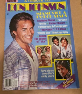 Starline Presents Tribute To Don Johnson Magazine #1 1Miami Vice w/Patch & Photo - Imagen 1 de 5