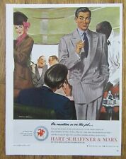 1946 HART SCHAFFNER & MARX Trumpeter Label Tailored Menswear Magazine Print Ad