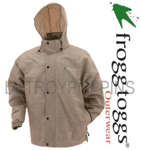 GIACCA DA UOMO FROGG TOGGS RAIN GEAR-PA63123-04 KAKI PRO ACTION-PESCA BAGNATA ESCURSIONISMO - Foto 1 di 4