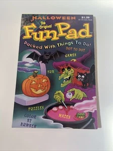 Vintage 90s Activity Book Halloween Witch Creative Child Press Fun Pad - Picture 1 of 4
