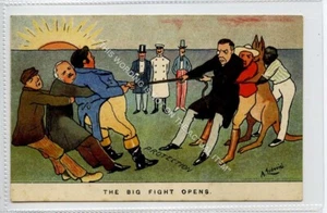 (Gc3027) Political, The Big Fight Opens, Chamberlain, A.Ludovici Art c1910 - Picture 1 of 2