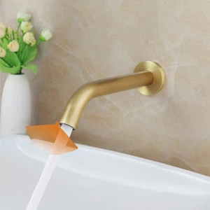 Automatic Sensor Touchless Bathroom Sink Faucet Antique Brass Mixer One Hole Tap - Picture 1 of 11