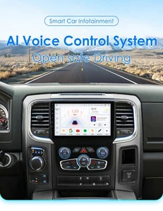 Radio de coche estéreo CarPlay GPS WIFI para Dodge Ram 1500/2500/3500 2013-18 Android12 - Imagen 1 de 23