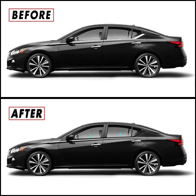 Superposición de apagón de eliminación de cromo para moldura de ventana Nissan Altima 2019+ Foto 1 de 4