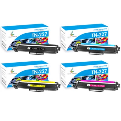 TN227 High Yield Toner Cartridge Replacement for Brother TN227(BK/C/M/Y 4 Pack) - Image 1 of 4