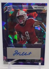 2022 Leaf Pro Set Metal Purple Crystals /20 Jalen Tolbert #PA-JT1 Rookie Auto RC