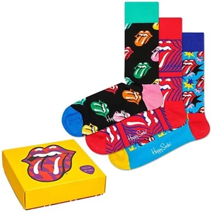 Happy Socks x Rolling Stones Limited Edition Unisex 4-7 Gift Box 3 Pairs - Picture 1 of 3