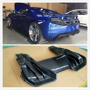 Carbon Fiber Rear Bumper Lip Diffuser Splitter For McLaren MP4-12C 650S RZ Style - Picture 1 of 11