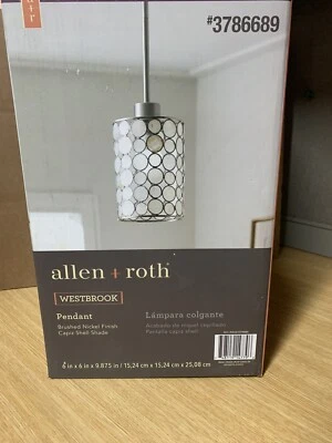 allen  roth Westbrook Brushed Nickel Coastal Cylinder Mini Hanging Pendant Light - Image 1 of 4