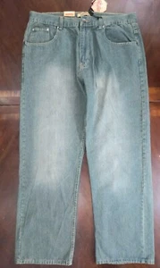 Urban Label Jeans Herren 38x32 High Rise Y2K Hip Hop Skater Grün (Mangel Beschreibung lesen) - Bild 1 von 13