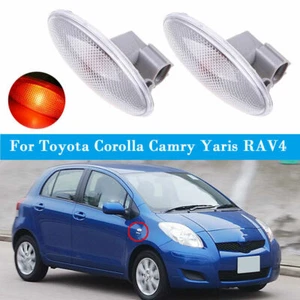 2Pcs Side Marker Turn Signal Lamps Fender Lights Fit For Toyota Yaris 2005-11 - Picture 1 of 11