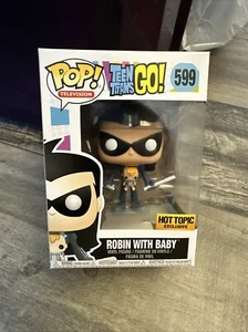Funko Pop! Television: Teen Titans Go! - Robin with Baby #599 - Hot Topic - Picture 1 of 4