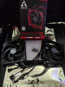 ❄️ARTIC Freezer 34 eSports DUO 120mm CPU Cooler & P12 3x Case Fans CUSTOM BUNDLE - Photo 1/8