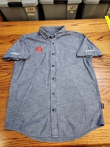 Patagonia Herren MEDIUM S/S grau Radfahren Logo(s) Button-Down-Shirt EUC. GB37 - Bild 1 von 10