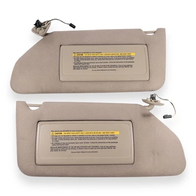 Par de parasoles laterales para conductor y pasajero Cadillac Seville 1992-1997 tela tostada Foto 1 de 4