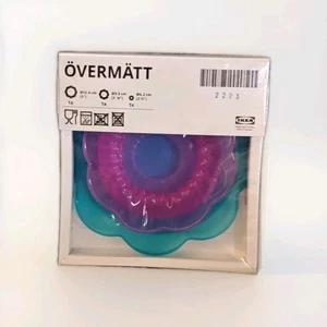 Ikea Übermatt Silikon Lebensmittel oder Glas Abdeckungen 3er Set Blau Rosa Weiß - Bild 1 von 8
