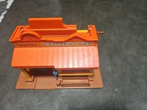 VINTAGE 1982 FISHER PRICE WESTERN TOWN / NO ACCESSORIES USED - Picture 1 of 8