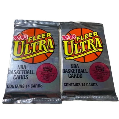 2 PACKS 1992 FLEER ULTRA TARJETAS DE BALONCESTO SERIE 1, ¿GRAN JORDANS? INSERTOS RAROS Foto 1 de 4