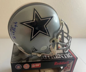Jethro Pugh Firmato Dallas Cowboys Riddell Mini Casco Autografo Auto Tristar Certificato di autenticità - Foto 1 di 3