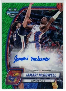 Bowman University 2024-25 cromo Jamari McDowell 1st Bowman verde brillo automático - Imagen 1 de 2