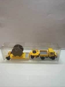 O66  Wiking Unimog  1:87 Wiking Mercedes Deutschen Bundespost Tieflader Post  MB - Bild 1 von 4