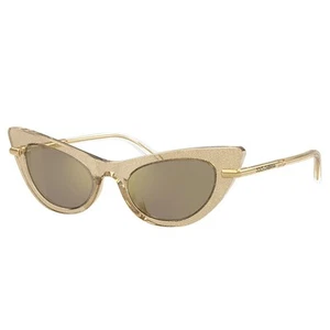 Dolce & Gabbana DX 4008 31035A Glitter Gold Plastic & Metal Sunglasses Gold - Picture 1 of 3