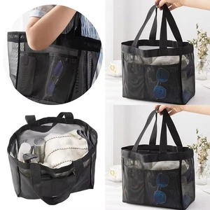 Transparent Nylon Travel Net Handbag Breathable Swimming Mesh Tote Grooming - Picture 1 of 15