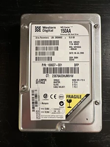 Compaq 188637-001 Western Digital WD150AA-60BAA0 15GB 3.5" Internal IDE HDD - Picture 1 of 3