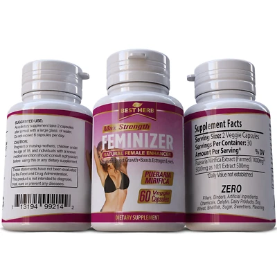 Breast Enhancement Pills & Estrogen Supplement Bigger Bust Women Female Chest - Image 1 of 4