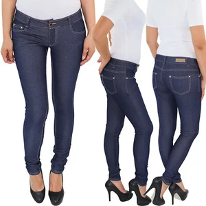 Pantalones ajustados para mujer Treggings Leggings elásticos vaqueros de cadera look - Imagen 1 de 11