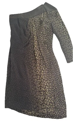 Vestido Gucci 40 Un Hombro Cazador Verde Guepardo Glamoroso S Foto 1 de 3