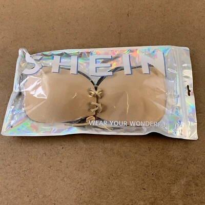 SHEIN Women's D Cup Black Nude 2 Pack Wing Shaped Adhesive Push Up Bra Set NWT - Image 1 of 3