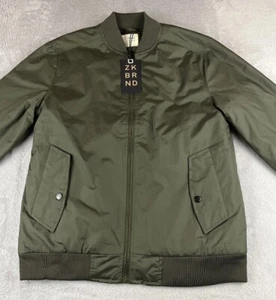 Chaqueta Bomber Zakbrand Hombre Verde Oliva Cremallera Completa Talla Pequeña - Imagen 1 de 8