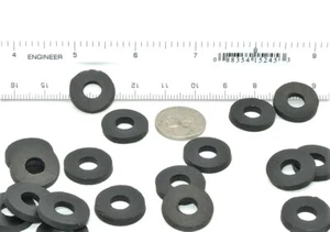 Rubber Flat Washers 1/16" Thick Small Pack Quantities Black 12 Sizes available - Picture 1 of 38