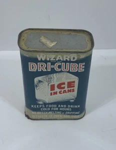 Vintage Tin Can Wizard Dri-Cube Ice in Cans Full - Picture 1 of 10