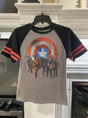 Marvel Captian America Civil War T Shirt Gray Boys Size XL 14-16 EUC - Image 1 of 4