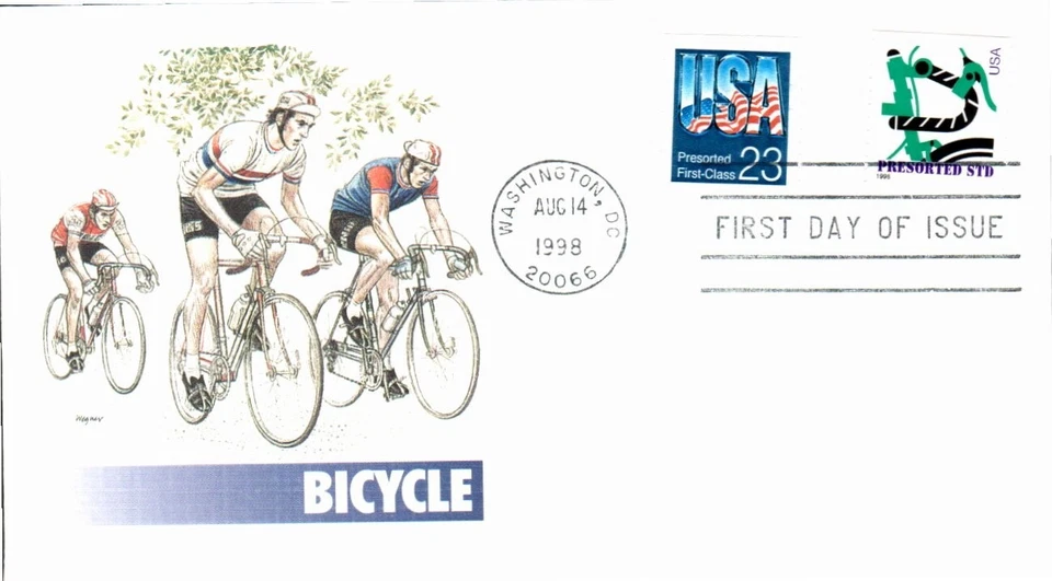 FLEETWOOD - BICYCLE AUG 14 1998 WASHINGTON DC FIRST DAY COVER (FDC) BX8 - Image 1 of 2