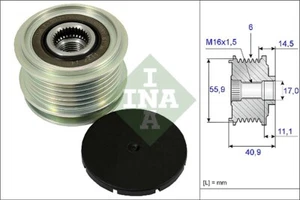 Original INA Generatorfreilauf Riemenscheibe Lichtmaschine Audi VW Skoda - Bild 1 von 1