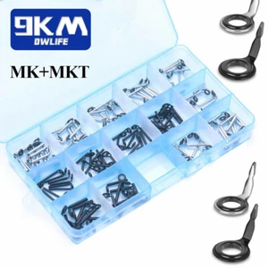 Fishing Rod Guide MK&MKT Set Repair Kit Stainless Steel Tip Top Guide Building - Picture 1 of 14