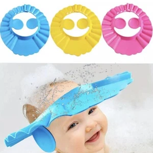 New Adjustable Kids Baby Shampoo Bath Bathing Shower Cap Hat Wash Hair Shield - Picture 1 of 7