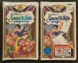 WALT DISNEY’S VHS SNOW WHITE AND THE SEVEN DWARFS SEALED WITH ORIGINAL RECEIPTS - Picture 1 of 4