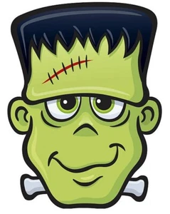 Halloween Frankenstein Face Edible Cake Topper Decoration - Picture 1 of 1