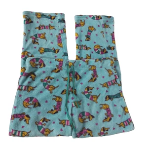 Secret Treasures Sleepwear Fleece Pajama Pants Large Weiner Dog Print Stretch - Picture 1 of 7