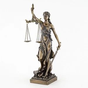 Top Collection Bronze Finish Lady Justice 12,5 Zoll Statue Skulptur - Bild 1 von 12
