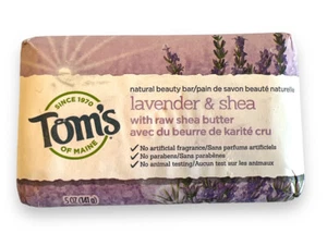 LOT OF 2 Tom's of Maine Beauty Bar Soap Lavender & Shea w/raw shea butter - Picture 1 of 2